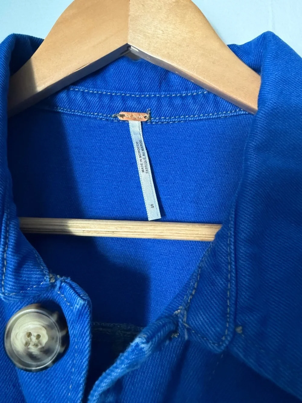 Free People Blue Eisenhower Slouchy Denim Jacket - Picture 4 of 6